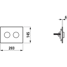 Laufen Groove, WC-Betätigungsplatte - chrom matt