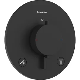 Hansgrohe Ecostat Comfort S Duschthermostat Unterputz für 2 Verbraucher Mattschwarz 33715670