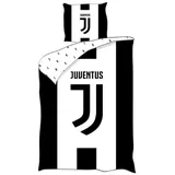 COFI 1453 Juventus Wendebettwäsche Fußball Weiß 140 x 200 cm + 65 x 65 cm