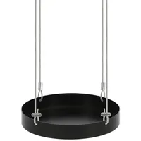 Esschert Design Pflanzentablett rund Schwarz Ø 14 cm -