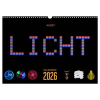 Calvendo Kunst LICHT Kalender (Wandkalender 2026 DIN A3 quer),