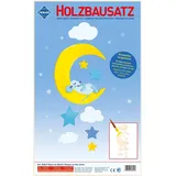 Peter Bausch GmbH & Co. KG Pebaro 848/9 Holzbausatz Maus im Mond, 15 Teile, Holzkonstruktion zum zusammenstecken,