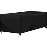 Woltu Abdeckung für Gartenmöbel, Schutzhülle Plane für Möbelsets, Schwarz 180x120x74 cm - Schwarz