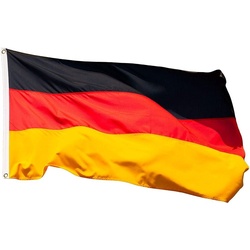 PHENO FLAGS Flagge Deutschland Flagge - Deutsche Fahne (Hissflagge für Fahnenmast), Inkl. 2 Messing Ösen 90 x 150 cm