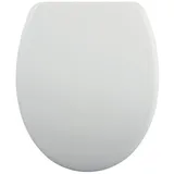 Spirella Premium Toilettendeckel oval weiß. Klodeckel mit Quick-Release-Funktion und Softclose Absenkautomatik. Antibakterielle Klobrille aus Duroplast und rostfreiem Edelstahl abnehmbar - Weiß