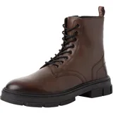 Marco Tozzi by Guido Maria Kretschmer Herren Stiefeletten zum Schnüren aus Leder mit Reißverschluss, Braun (Mocca), 44 EU