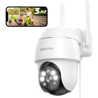 COOAU 2K Überwachungskamera Aussen WLAN,355°/90°Schwenkbar IP Kamera Outdoor mit Mensch Bewegungsmelder, Automatische Verfolgung,24/7 Aufnahme, Farbige Nachtsicht, IP66, 2-Wege-Audio