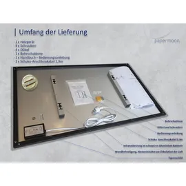 Papermoon Infrarotheizung »EcoHeat - Forrest Morgen in schwarz+weiss«, Matt-Effekt - bunt