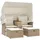 vidaXL Gartensofa 2-Sitzer Loungesofa beige