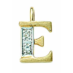 Buchstaben-Anhänger ADELIA ́S "585 Gold Buchstabenanhänger mit Diamant", gold, Schmuckanhänger, Damen, Damen, 0,02 ct VVS = sehr sehr kleine Einschlüsse E, Gelbgold 585, mit Diamant Goldschmuck für Damen & Herren