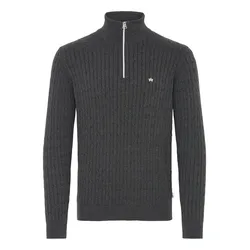 Troyer KRONSTADT "Troyer KSCall half zip", Herren, Gr. L, grau (charcoal mix), Obermaterial: 100% Baumwolle CO., Pullover Troyer