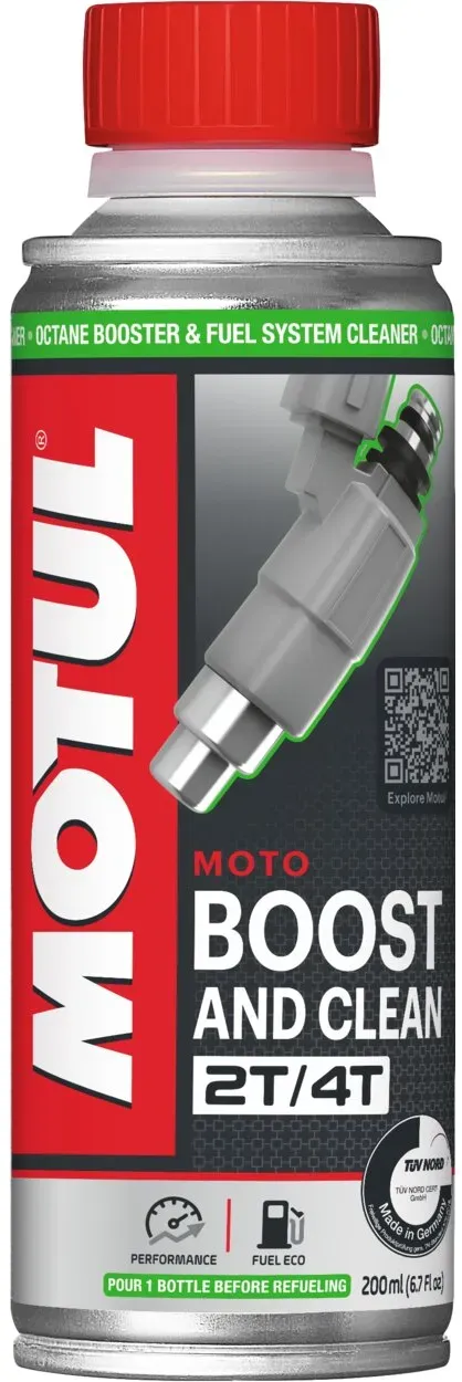 Oktan-Booster / Additiv Motul Boost & Clean 2T / 4T Moto
