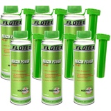 Flotex Benzin Power, 6 x 250ml Additiv verbessert Verbrennung und erhöht Benzinpower