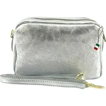 FLORENCE Umhängetasche Leder silber ca. 22cm | Gr.: onesize