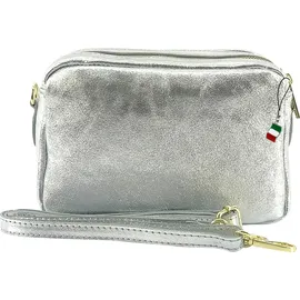 FLORENCE Umhängetasche Leder silber ca. 22cm | Gr.: onesize