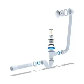 Belvit Siphon Badewanne 1 1/2" x DN40/50 mm