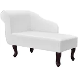 vidaXL Chaiselongue Weiß Kunstleder
