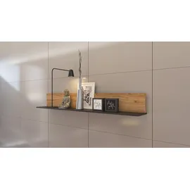 Die Möbelfundgrube Wandboard Novena 160 x 23 x 22 cm Schwarz