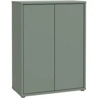 Forte Schuhschrank ALICE SPRINGS, Salbeigrün Holzwerkstoff, 4 Fächer, 75x100x35