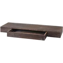 berlinlodge Wandregal 80 x 25 x 8 cm Braun