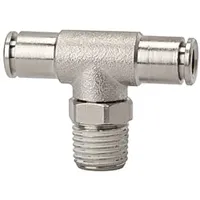 Riegler T-Steckverschraubung »metallica« drehbar, R 1/2 a., Schlauch- Ø12