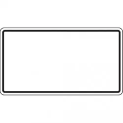 Verkehrszeichen blanko, weiß/schwarz, Aluminium RA1, reflektierend, 231x420mm