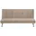 Beliani Schlafsofa HASLE Stoff Sandbeige 3-Sitzer