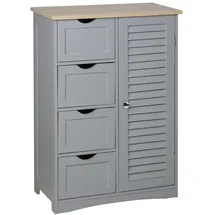 Hti-Living Badezimmerschrank Sarah 56 x 82 x 30 cm Braun/Grau