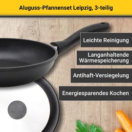 Krüger Leipzig Pfannen-Set 3-tlg. 20 cm + 24 cm + 28 cm