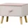 [en.casa] Nachtschrank Sandnes 31 x 38 x 30 cm Weiß/Rosa