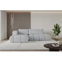 altdecor Ecksofa Cord mit Schlaffunktion 2-Sitzer Grau