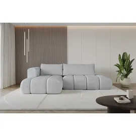 altdecor Ecksofa Cord mit Schlaffunktion 2-Sitzer Grau