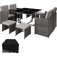 Tectake Bilbao Set 9-tlg. grau