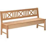 massivline&more Truhenbank MASSIVLINE & MORE "Bodensee", braun (buche massiv lackiert, buche massiv lackiert), B:166cm H:87cm T:52cm, Holzwerkstoff, Sitzbänke, Breite 166 cm