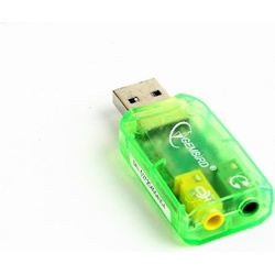 Gembird SOUND CARD USB EXT. VIRTUS/SC-USB-01 - Soundkarte (USB), Soundkarte, Grün