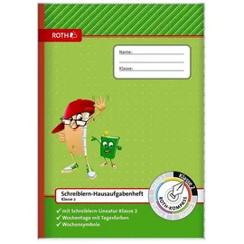ROTH Hausaufgabenheft Kompass 2. Klasse liniert DIN A4 ohne Rand, 48 Blatt, 1 St.