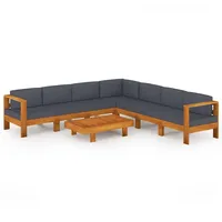 vidaXL Garten-Lounge-Set 8-tlg. dunkelgrau 3057959
