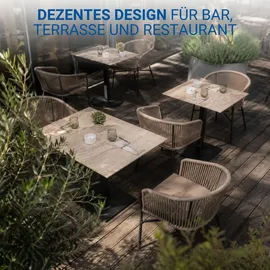 elasto Windaschenbecher 'Panarea' - Robuster Melamin Aschenbecher für draußen, Balkon, Camping oder Reise - weiß - Weiß