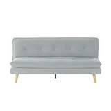 Möbel Kraft Schlafcouch Stoff 2-Sitzer Grau