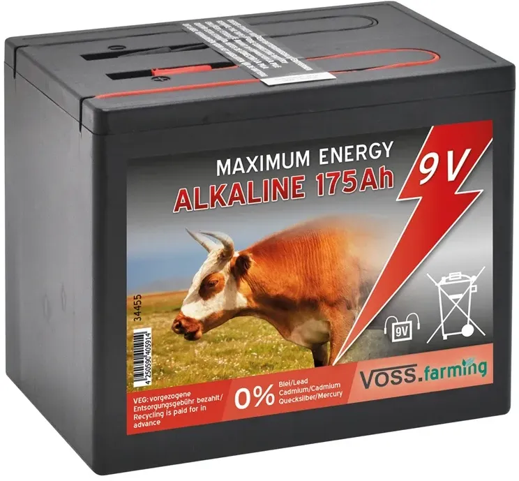 VOSS.farming ALKALINE 175Ah - 9V Weidezaunbatterie, groß