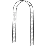 ComfortXL Rosenbogen, Schwarz, Metall, 30x230x114 cm, Gartenzubehör, Gartendeko