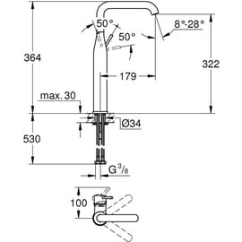 Grohe Essence XL-Size Einhandmischer supersteel 32901DC1