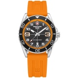 Swiss Alpine Military Herren Uhr Analog Quarz 7029.1839SAM Silikon - Orange