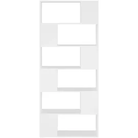 vidaXL Bücherregal Raumteiler 80 x 24 x 186 cm Weiß