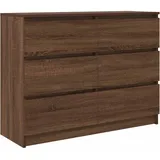 vidaXL Sideboard Braun Eichen-Optik 100x35x76 cm Holzwerkstoff, Kommode, Schrank, Mehrzweckschrank, Anrichte, Beistellschrank, Flurschrank