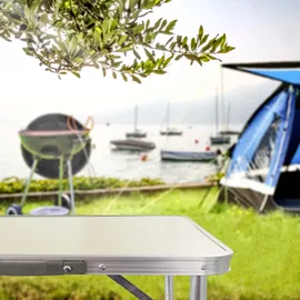 toboli Campingtisch klappbar 180 x 60 x 70 cm grau