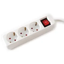 Value Steckdosenleiste 3-fach 3 m Weiß 1 St.