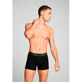 Puma Everyday Placed Logo Boxer Schwarz/Grün M 2er Pack