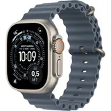 Apple Watch Ultra 3 [GPS + Cellular, inkl. Ocean Armband maritimblau] 49mm Titangehäuse natur | Zustand: Neu & original versiegelt