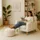 Relaxdays Pouf Cord 35 x 25 x 35 cm Beige